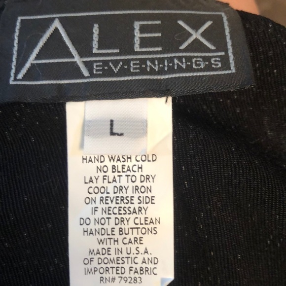 ALEX Evening silver metallic top, size L - Picture 2 of 4